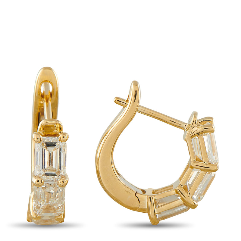 LB Exclusive 18K Yellow Gold 2.85ct Diamond Earrings AER-19394-1-Y