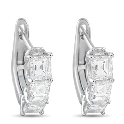 LB Exclusive 18K White Gold 1.85ct Diamond Earrings AER-19360