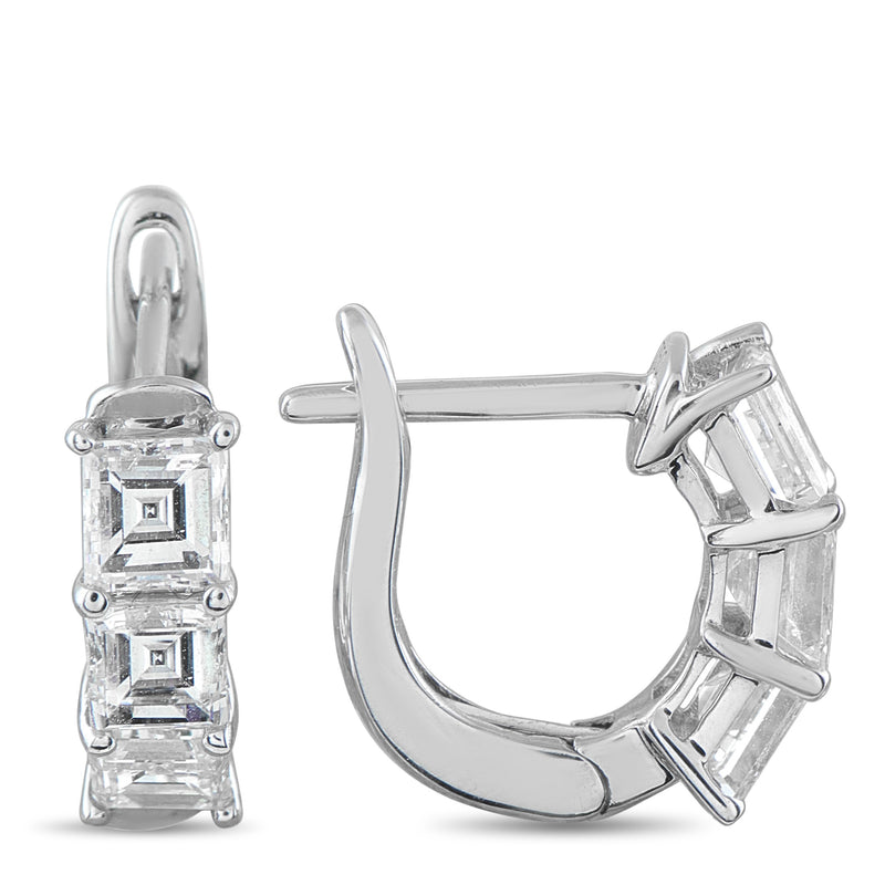 LB Exclusive 18K White Gold 1.85ct Diamond Earrings AER-19360