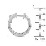 LB Exclusive 18K White Gold 2.40ct Diamond Hoop Earrings AER-20854