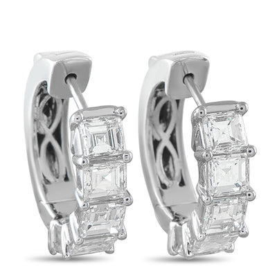 LB Exclusive 18K White Gold 3.05ct Diamond Earrings AER-16800-8