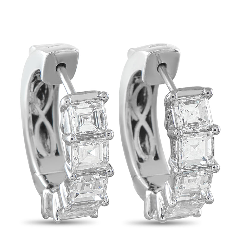 LB Exclusive 18K White Gold 3.05ct Diamond Earrings AER-16800-8