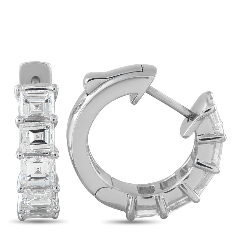 LB Exclusive 18K White Gold 3.05ct Diamond Earrings AER-16800-8