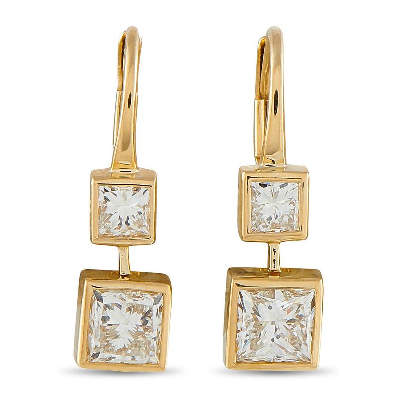 LB Exclusive 18K Yellow Gold 1.92ct Diamond Earrings AER-21650-Y