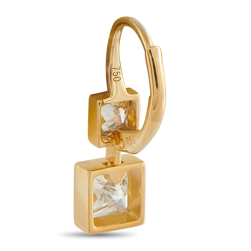 LB Exclusive 18K Yellow Gold 1.92ct Diamond Earrings AER-21650-Y