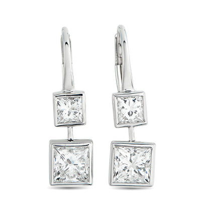 LB Exclusive 18K White Gold 1.92ct Diamond Earrings AER-21650