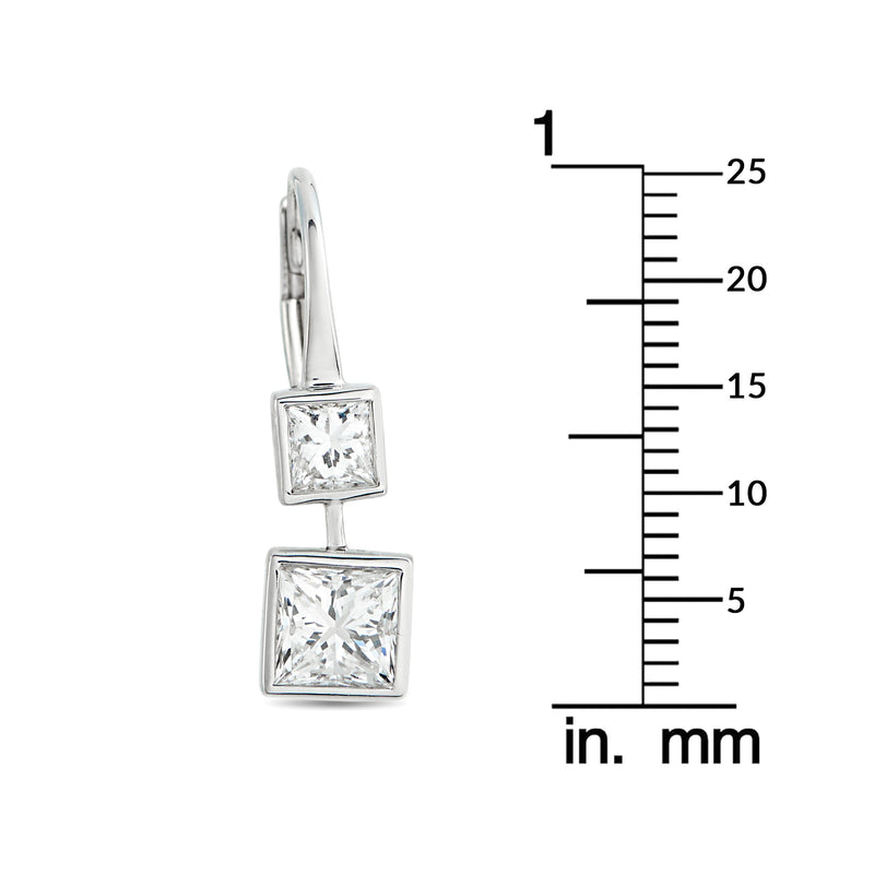 LB Exclusive 18K White Gold 1.92ct Diamond Earrings AER-21650