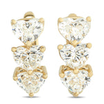 LB Exclusive 18K Yellow Gold 3.0ct Diamond Earrings AER-19350-1-Y