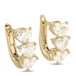 LB Exclusive 18K Yellow Gold 3.0ct Diamond Earrings AER-19350-1-Y