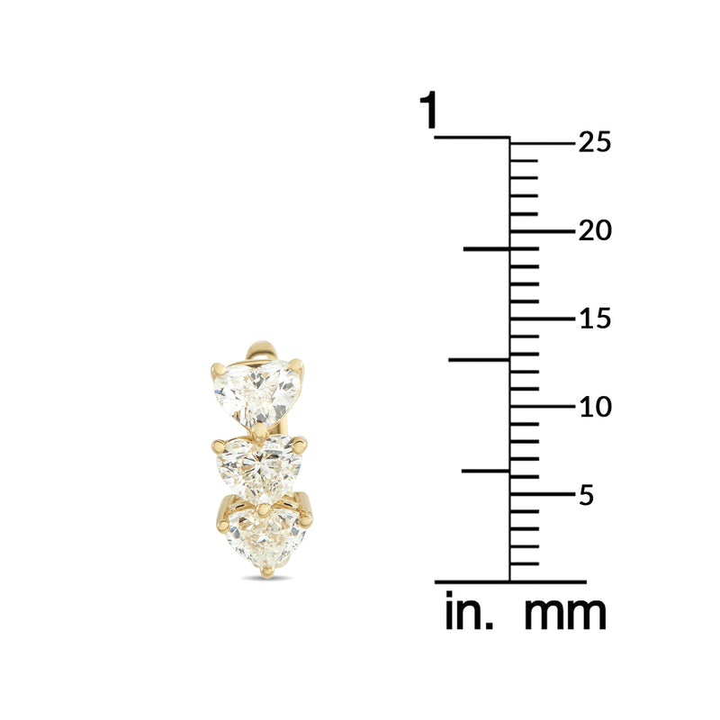 LB Exclusive 18K Yellow Gold 3.0ct Diamond Earrings AER-19350-1-Y