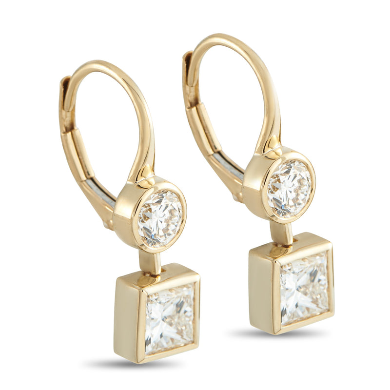 LB Exclusive 18K Yellow Gold 2.04ct Diamond Earrings AER-21649-Y