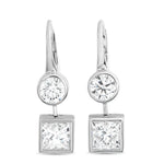 LB Exclusive 18K White Gold 2.04ct Diamond Earrings AER-21649