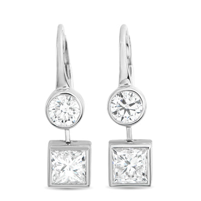 LB Exclusive 18K White Gold 2.04ct Diamond Earrings AER-21649