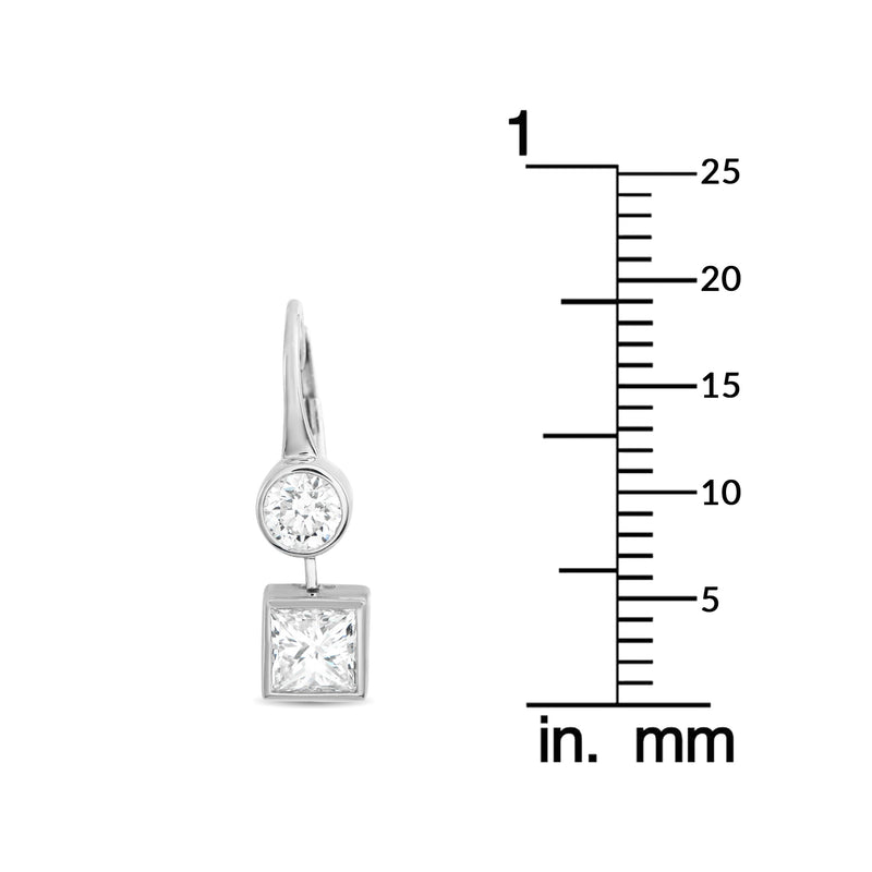 LB Exclusive 18K White Gold 2.04ct Diamond Earrings AER-21649