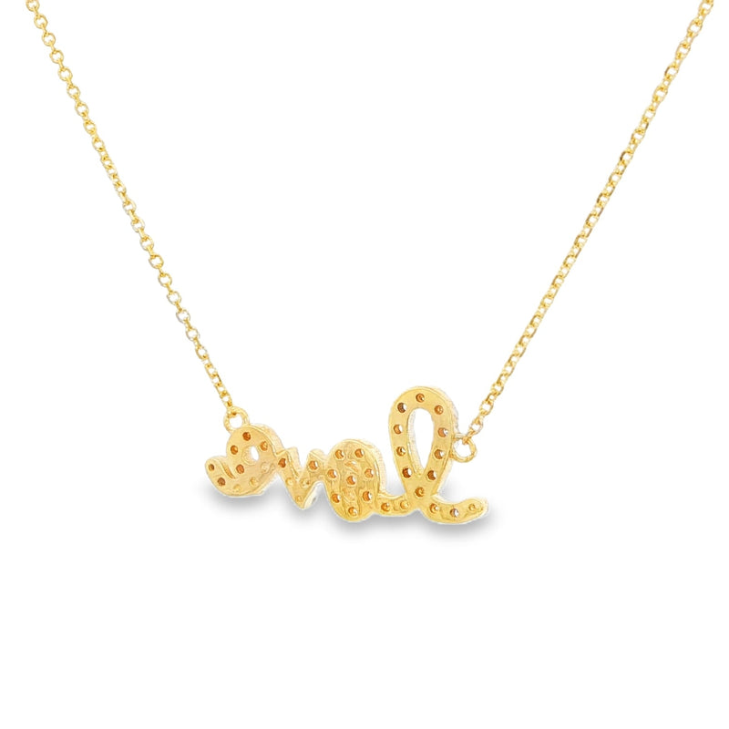 Prong Diamond Love Necklace 33730