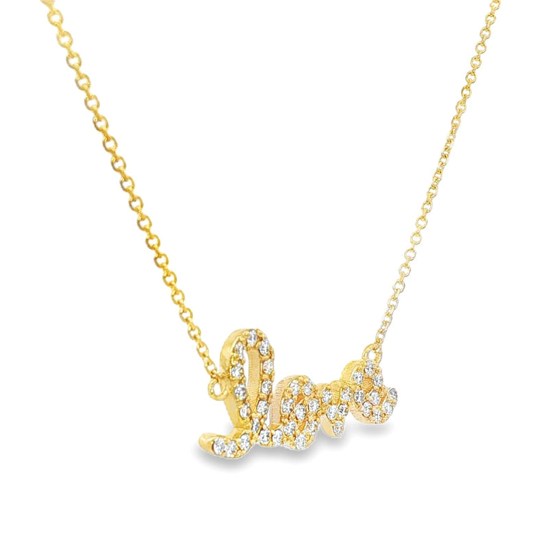 Prong Diamond Love Necklace 33730