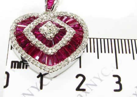Mini Ruby Heart Pendant 3426 - Image 6