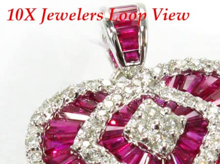 Mini Ruby Heart Pendant 3426 - Image 4