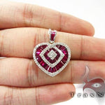 Mini Ruby Heart Pendant 3426 - Image 5