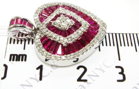 Mini Ruby Heart Pendant 3426 - Image 7