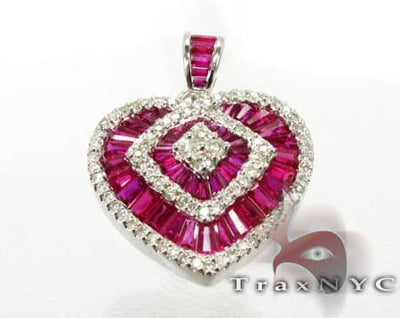 Mini Ruby Heart Pendant 3426 - Image 1