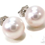 14K Gold Pearl Earrings 36892 - Image 2