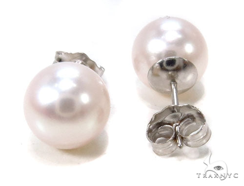 14K Gold Pearl Earrings 36892 - Image 3