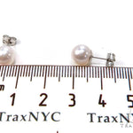 14K Gold Pearl Earrings 36892 - Image 5