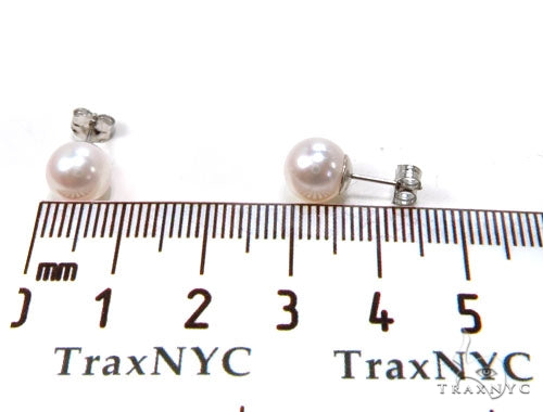 14K Gold Pearl Earrings 36892 - Image 5