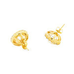 Prong Diamond Pearl Earrings 36949