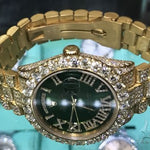 36mm Fully Iced 18K Yellow Gold Presidential Rolex Watch 63899 - Image 3