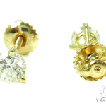 Prong Diamond 18k Gold Earrings 37735 - Image 4