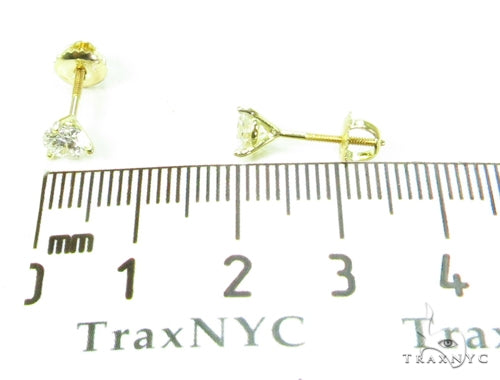 Prong Diamond 18k Gold Earrings 37735 - Image 6