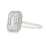 Emerald Diamond Engagement Ring 70952