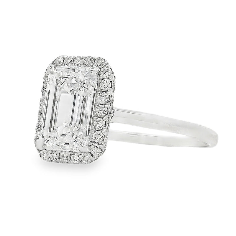 Emerald Diamond Engagement Ring 70952