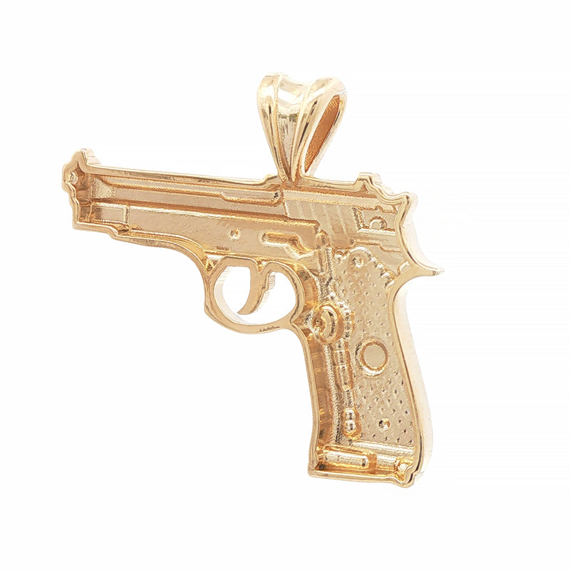 14K Gold Pistol Pendant 71180