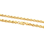 14K Yellow Gold Solid Round Box Link Chain 22.5 Inches 4.5mm 70897
