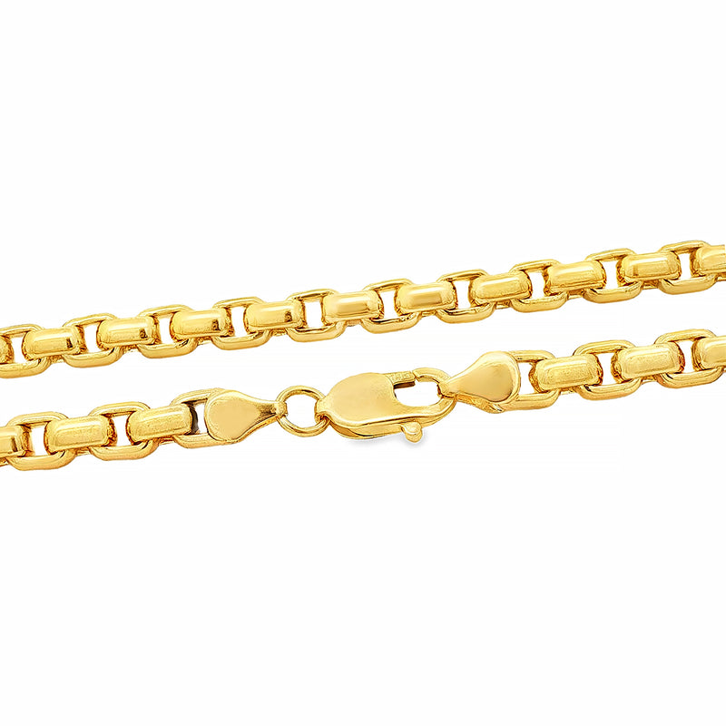 14K Yellow Gold Solid Round Box Link Chain 27 Inches 6.4mm 70895