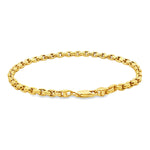 14K Yellow Gold Solid Round Box Link Bracelet 8.75 Inches 4.5mm 70901