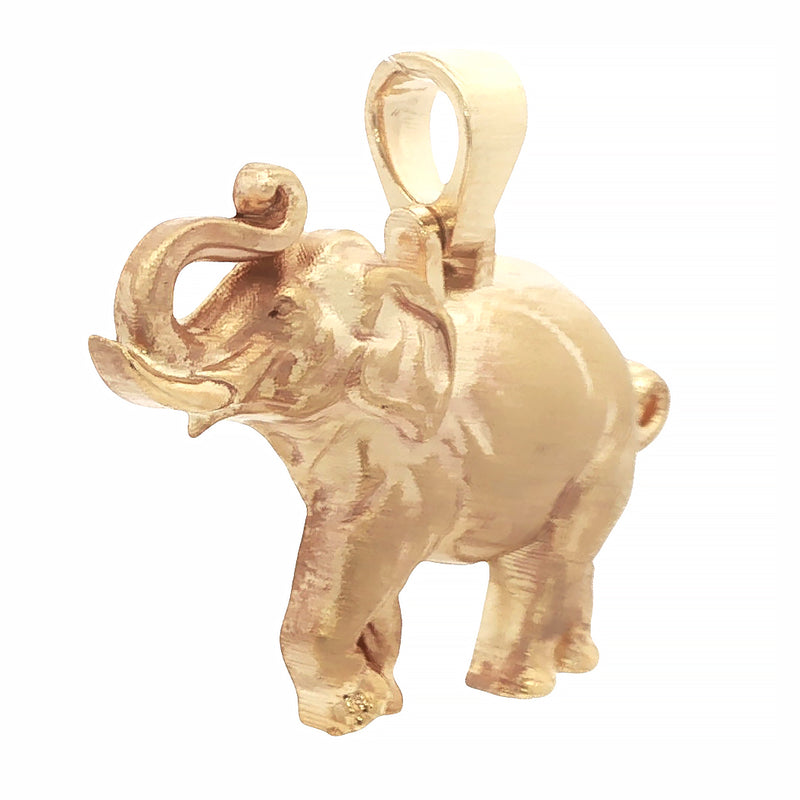 10K Gold Lucky Elephant Pendant, photo 3 of 7