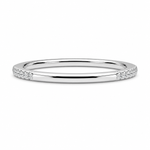 14K gold 3/4 eternity wedding band with 0.65 carat total weight of round lab grown diamonds and a slim 2.00mm profile.
