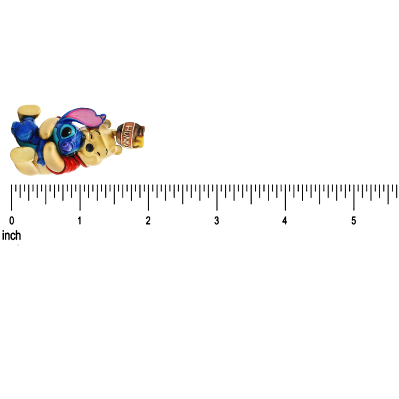 Custom Winnie the Pooh And Stitch Pendant With Enamel 70995