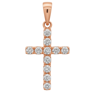 14K Gold Mini Diamond Cross 65967