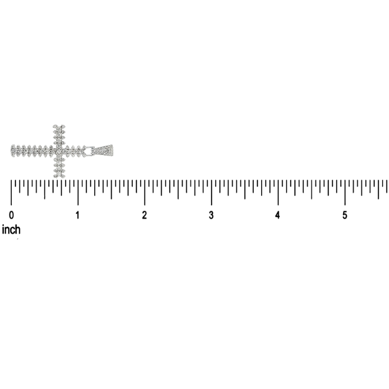 14K Yellow Gold Prong Diamond Cross 65281