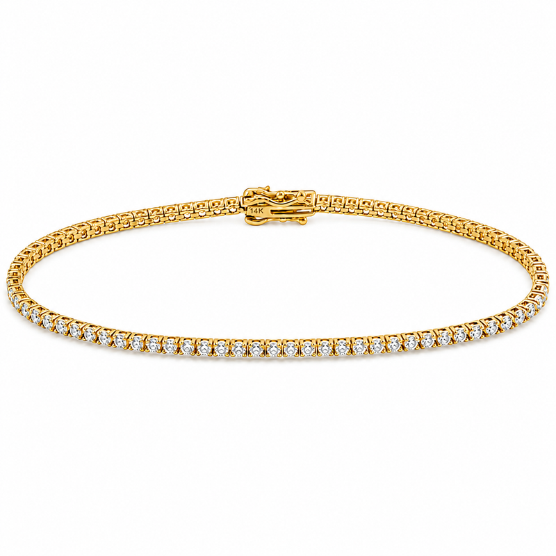 3 Pt natural diamond tennis bracelet – view 4 of 9, TraxNYC item 71703