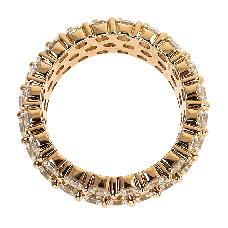 3 Row Eternity Diamond Ring 68853