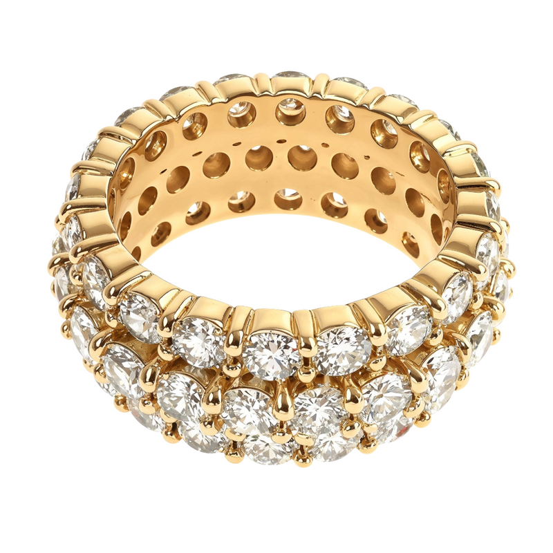 14K Gold 3 Row Eternity Lab-Grown Diamond Ring, photo 2 of 4