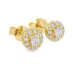 18K Gold Diamond Earrings 67020