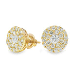 14K Gold Diamond Stud Earrings 64175