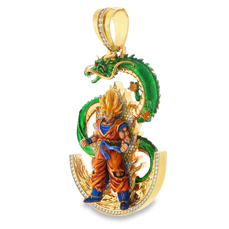 Super Saiyan Goku and And Dragon Shenron Pendant 71720